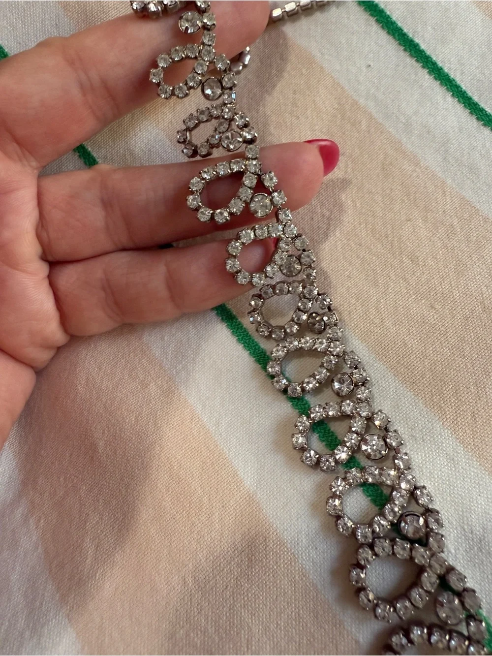 1950s Vintage Rhinestone Hollywood Glamour Elegant Necklace